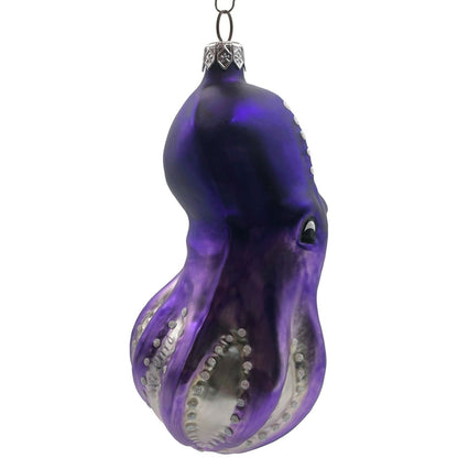 Patricia Breen Olivier Octopus Purple Pearl Accents Nautical Christmas Ornament