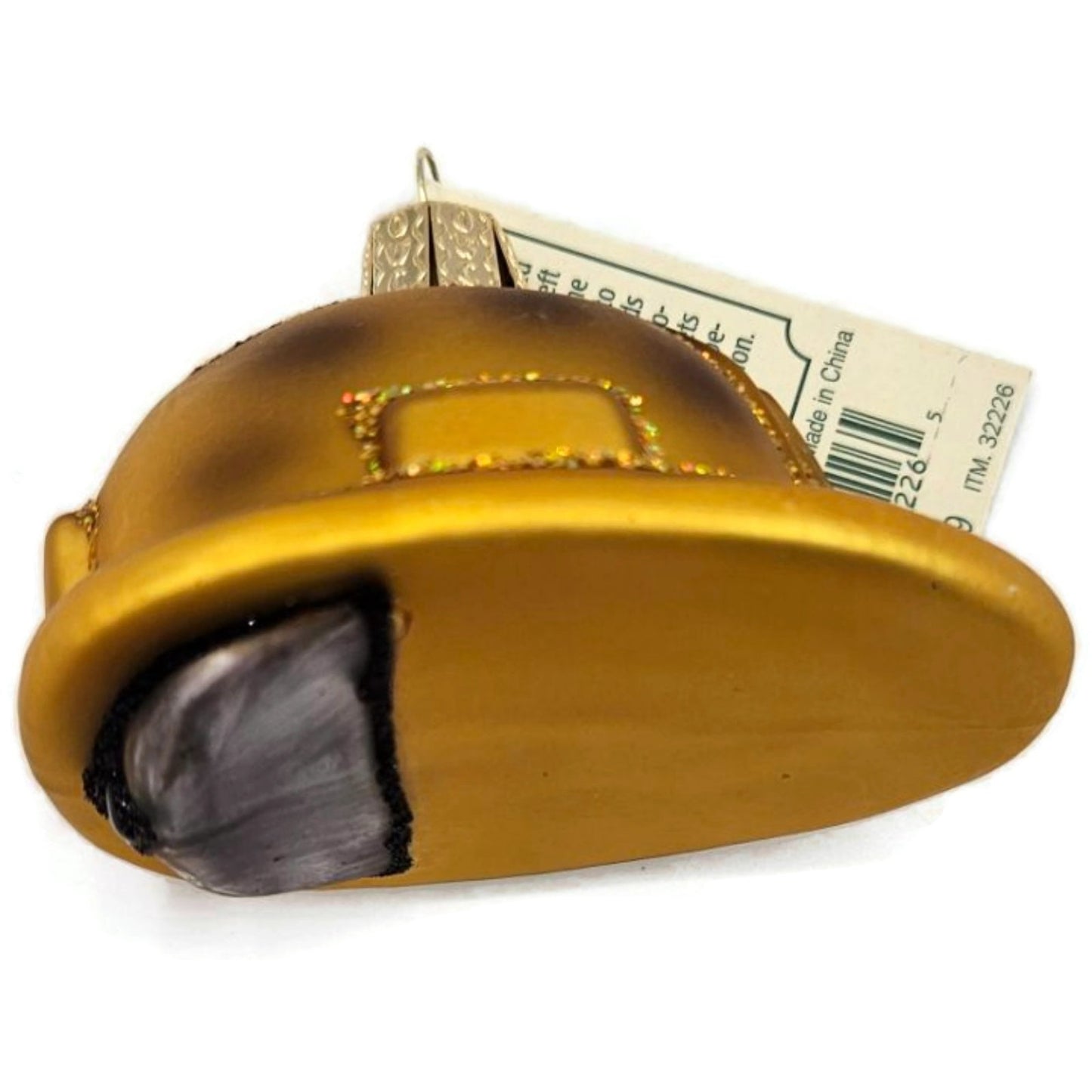 Construction Helmet Ornament Gold Safety Hat OWC Old World Christmas Tree Decor