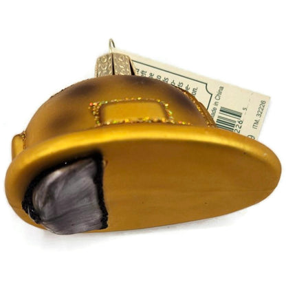 Construction Helmet Ornament Gold Safety Hat OWC Old World Christmas Tree Decor