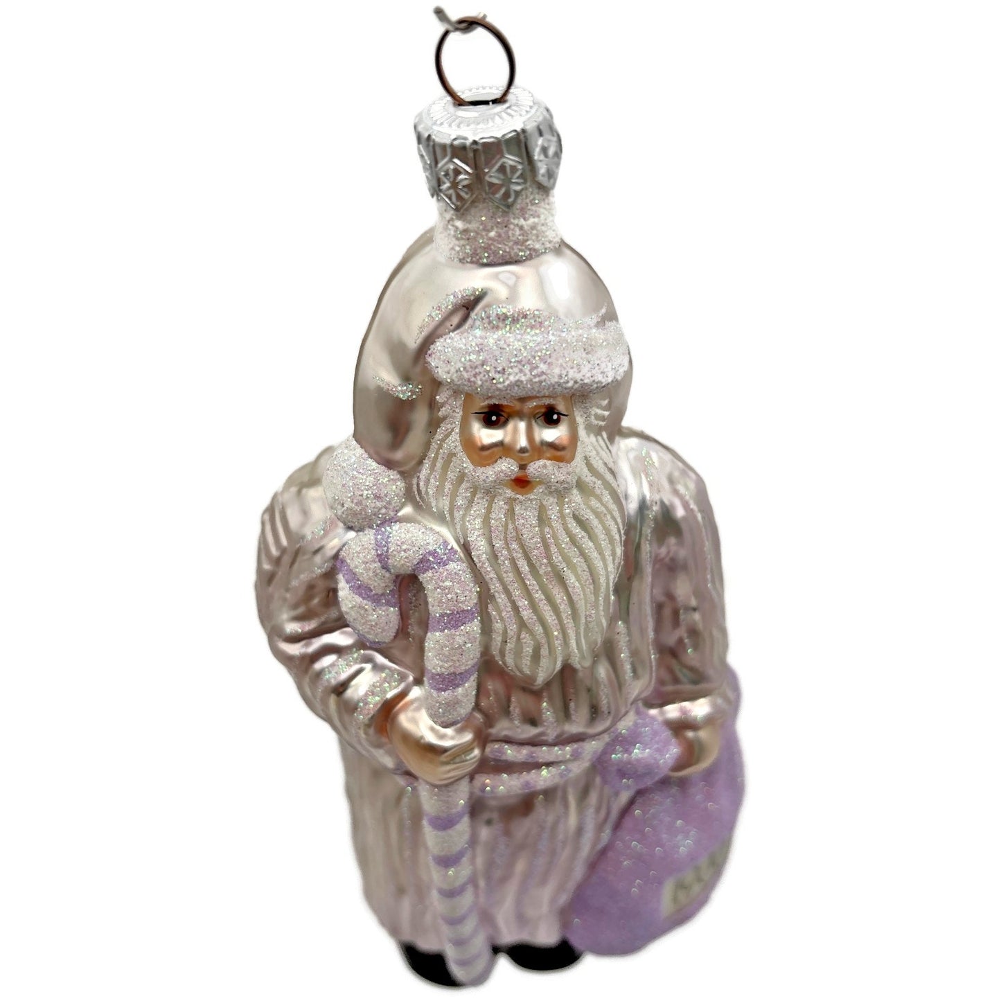 Patricia Breen Millennium Santa Claus Lavender Bag 2000 Christmas Ornament CATZ