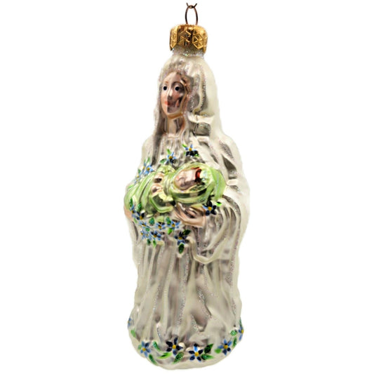 Patricia Breen Bountiful Madonna Baby Jesus Flowers Religous Christmas Ornament