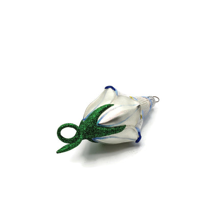 Patricia Breen Bluebell Santa Claus Pearl Flower Spring Christmas Tree Ornament