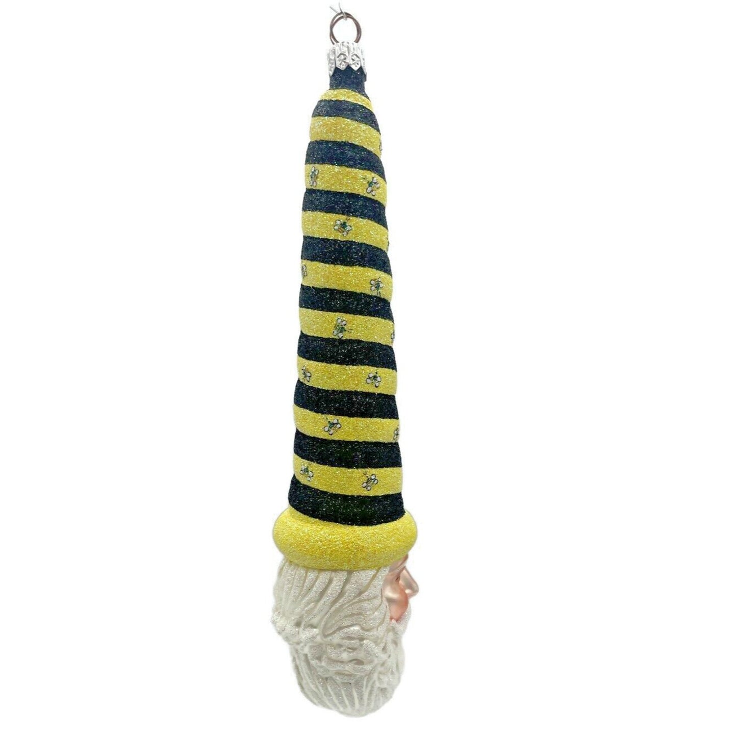 Patricia Breen Sucre Santa Bees Yellow Striped Spring Holiday Tree Ornament