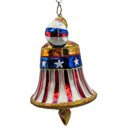 Christopher Radko Freedom Rings Patriotic Bell USA Christmas Ornament 01-0955-0