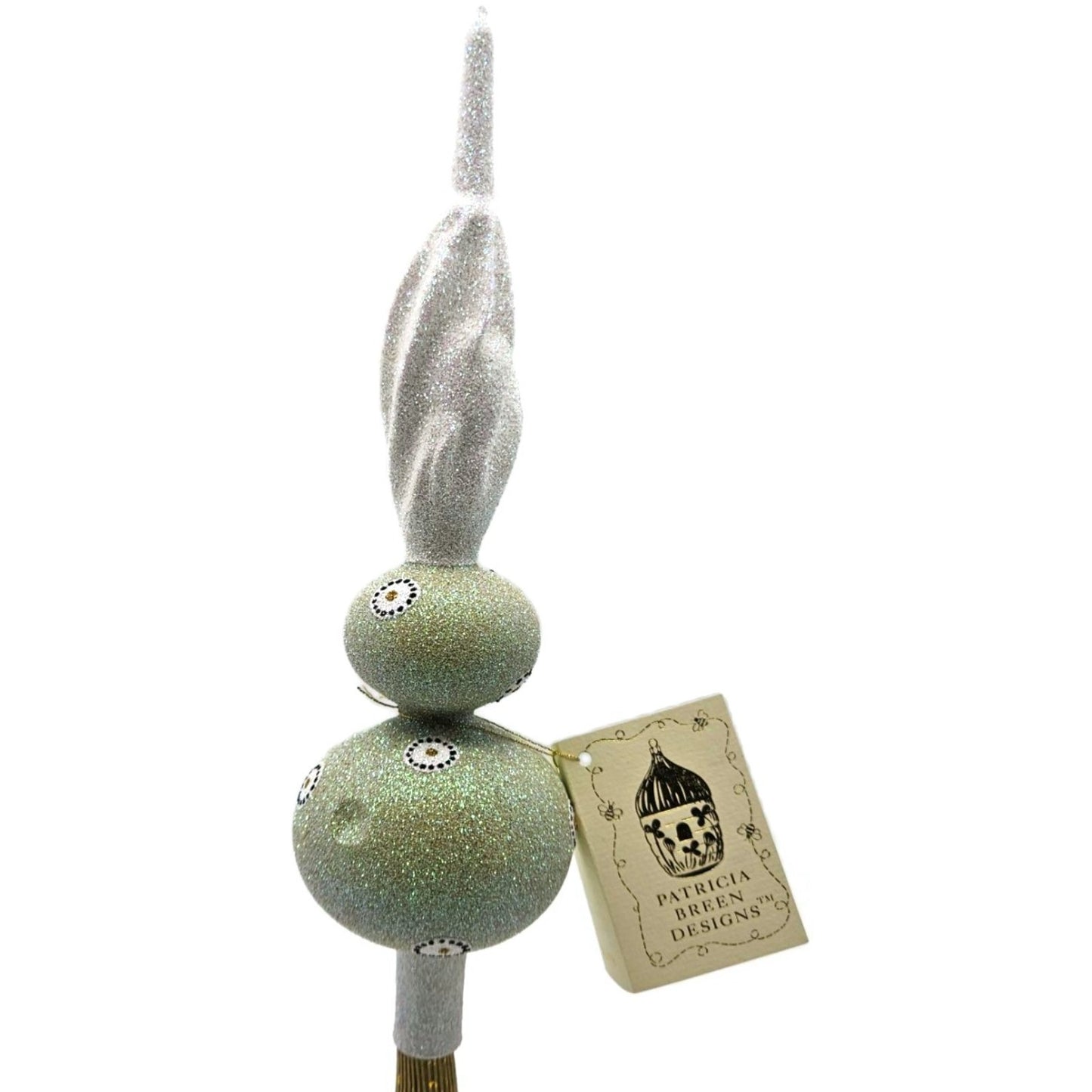 Patricia Breen Miniature Pastel Finial Olive Green Spring Christmas Tree Topper