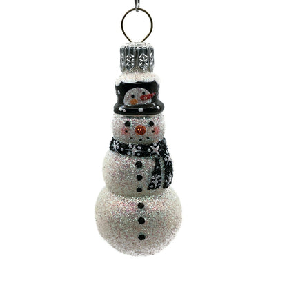 Patricia Breen The Littlest Snowman Snowflakes Glittered Christmas Ornament