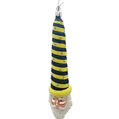 Patricia Breen Sucre Santa Bees Yellow Striped Spring Holiday Tree Ornament
