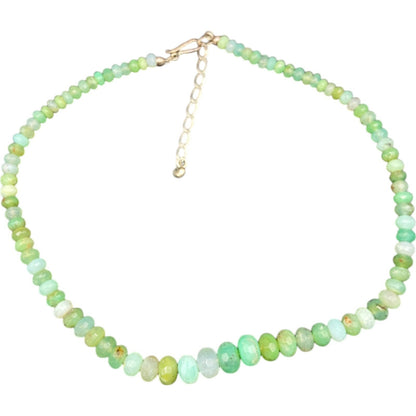 Aqua Rondelle Beaded Necklace Mine Finds By Jay King Chrysoprase Graduated