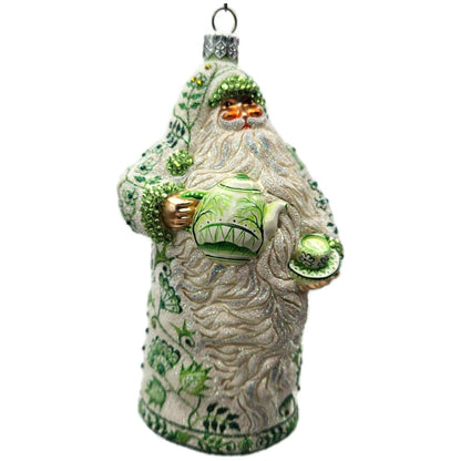 Patricia Breen Connaught Santa Chinoiserie Green Tea Party Christmas Ornament