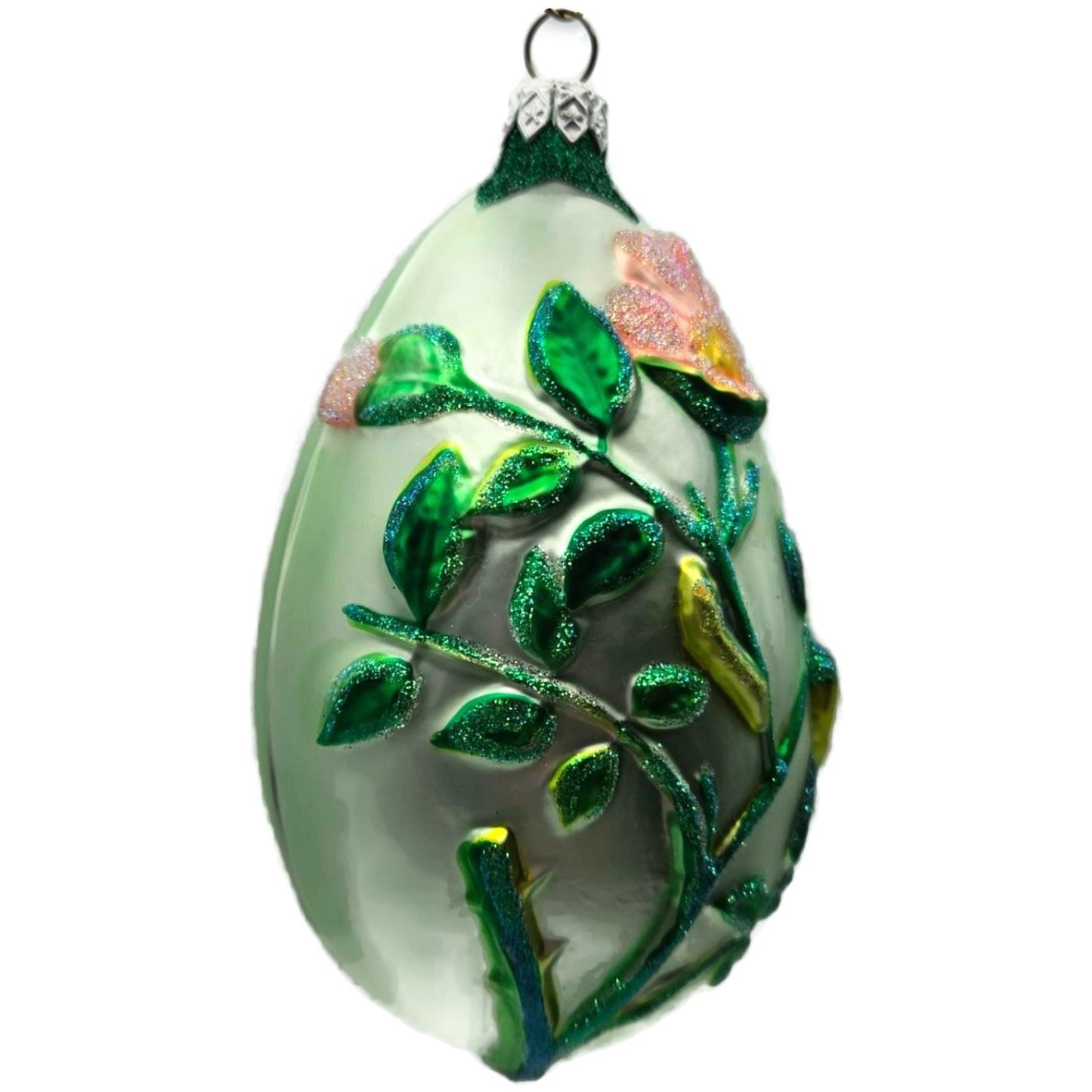 Patricia Breen Chrysalis Egg Insect Green Flowers Easter Christmas Tree Ornament