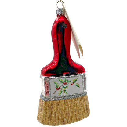 Patricia Breen Ornament PB Paint Brush Holly Art Red Christmas Holiday Tree Deco