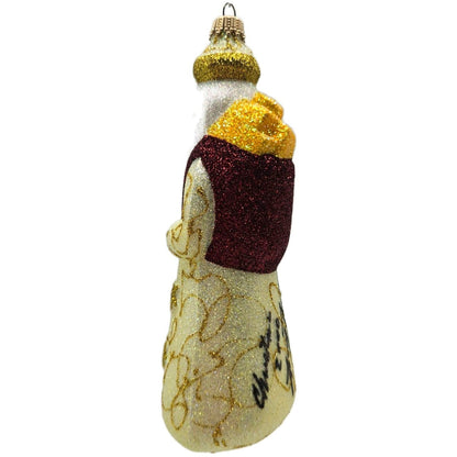 Larry Fraga Mr. Fabulous Santa Tree Gold Stars Glitter Series Christmas Ornament