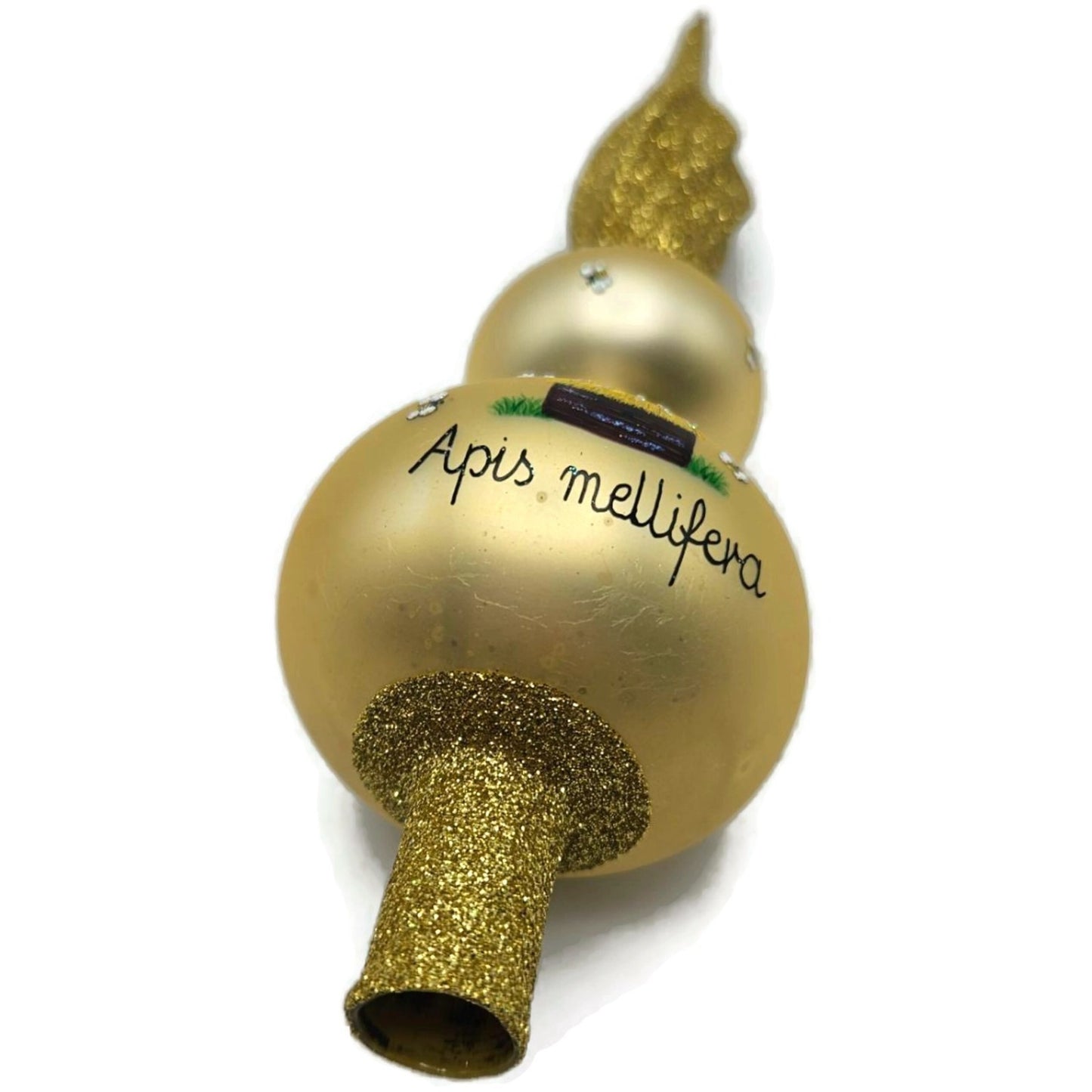 Patricia Breen Miniature Beehive Finial Gold Bee Spring Christmas Tree Topper