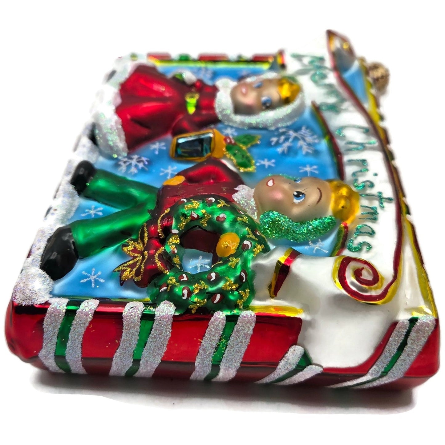 Christopher Radko Merry Christmas To All Postcard Christmas Ornament 00-549-0