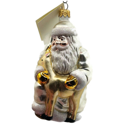 Patricia Breen Santa and Sarenka Pearl Glittered Snowflakes Christmas Ornament