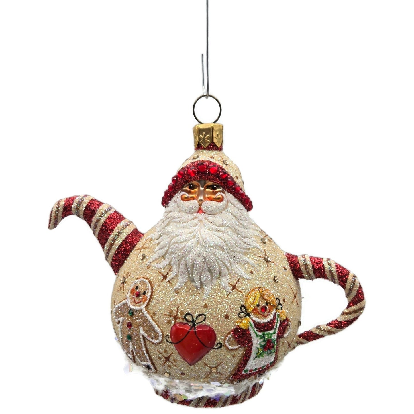 Patricia Breen And Cream Too Gingerbread Santa Snowflakes Christmas Ornament