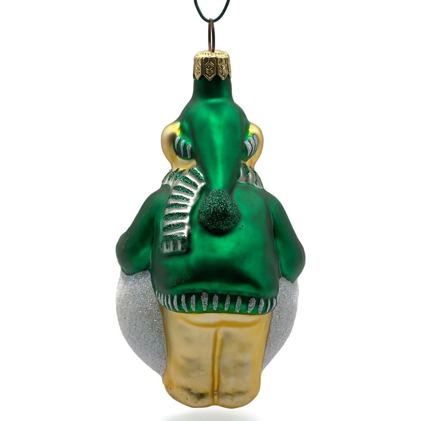 Patricia Breen Henry The Baby Bear Snowball Green Hat Scarf Christmas Ornament