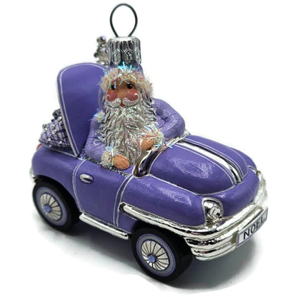 Patricia Breen En Route Santa Claus Car Lavender Purple Christmas Ornament CATZ