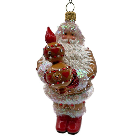 Patricia Breen Crowning Glory Gingerbread Santa Claus Christmas Tree Ornament