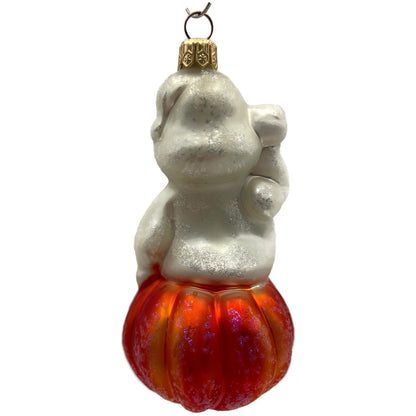 Christopher Radko Jack N Spook Ghost Pumpkin Bat Halloween Ornament 99-165-0