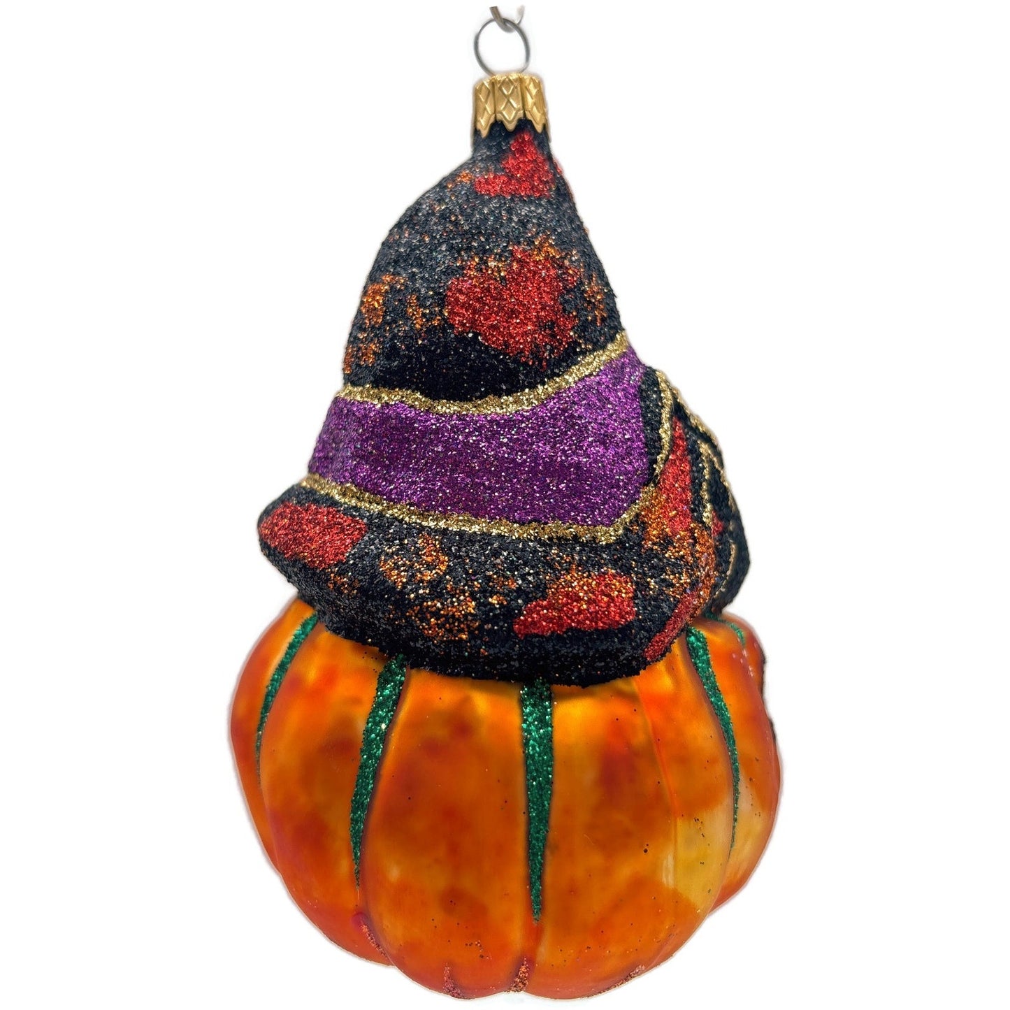 Larry Fraga Creepy Crawler Pumpkin Jack-o-Lantern Spider Halloween Ornament