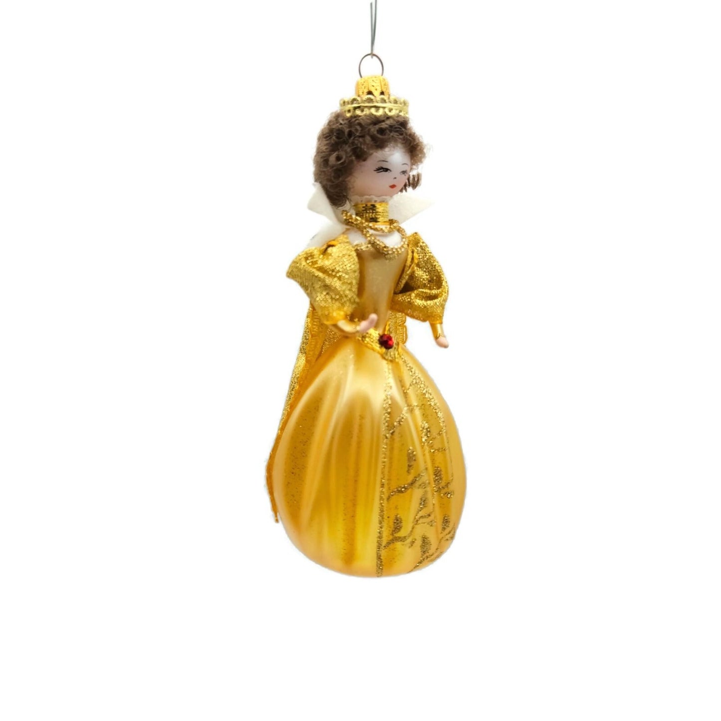 Sofferia De Carlini Queen Victorian Lady Gold Italian Christmas Tree Ornament