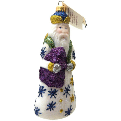 Larry Fraga Snowflake Flurry Glitter Series Santa Claus Christmas Tree Ornament