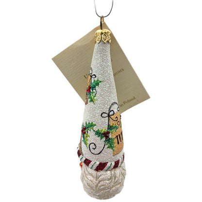 Patricia Breen Winter Sage NM Shopping Bags Santa Holly Christmas Tree Ornament