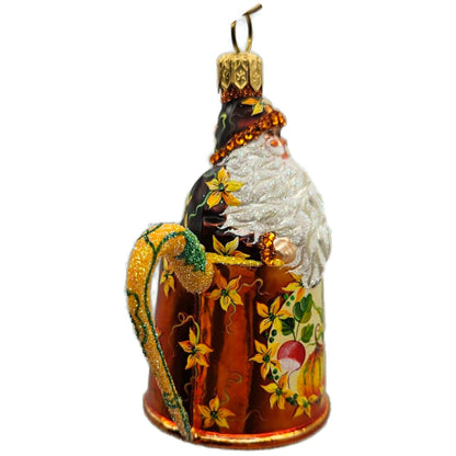 Patricia Breen Elaine's Santa Claus Watering Can Autumnal Jeweled Fall Ornament