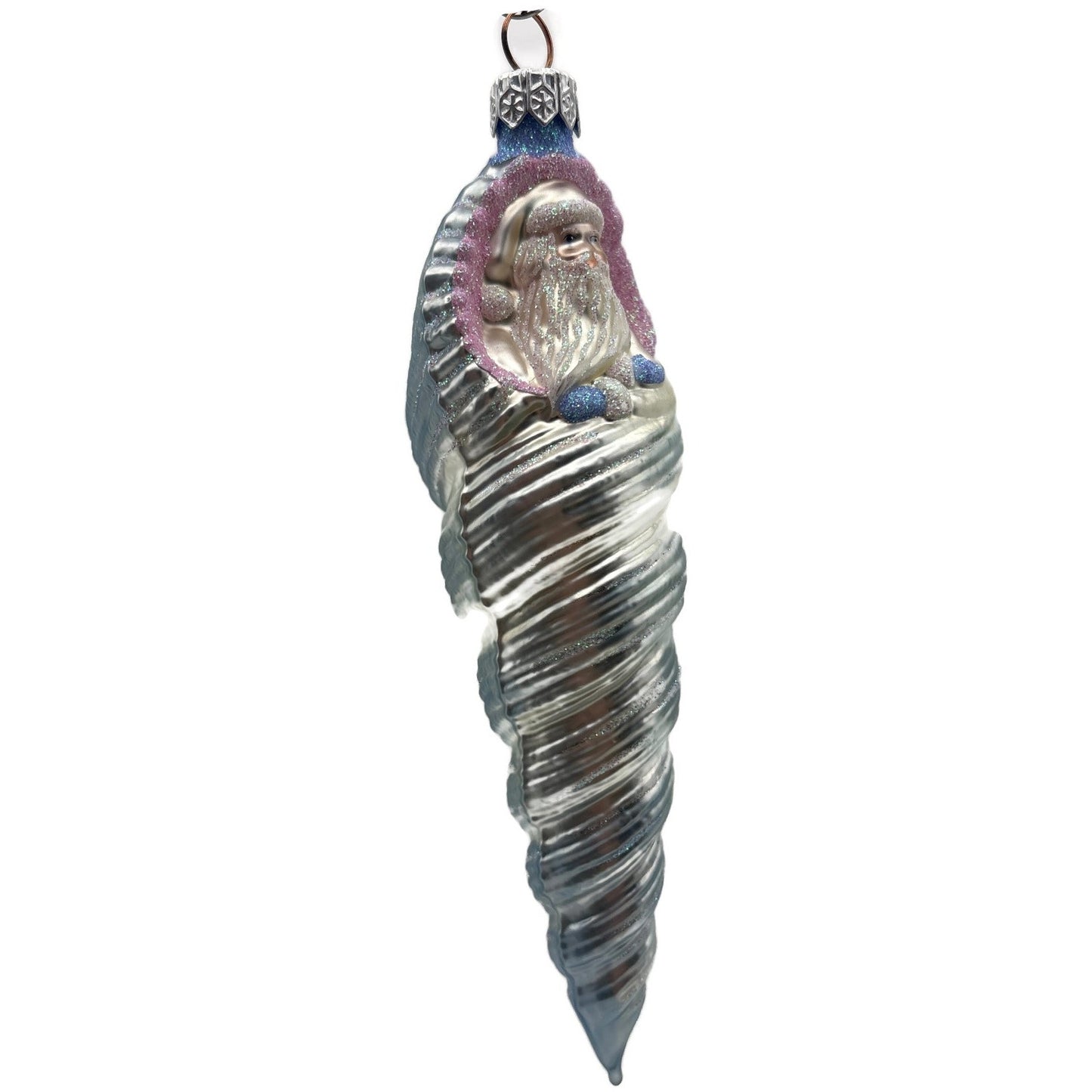 Patricia Breen Triton Santa Blue Pearl Suit Summer Nautical Christmas Ornament