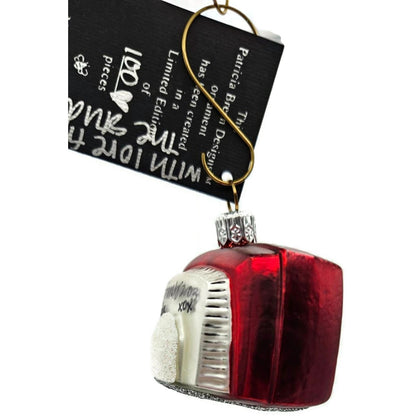 Patricia Breen Nicholas At Night Heart Red Valentines Christmas Ornament Signed