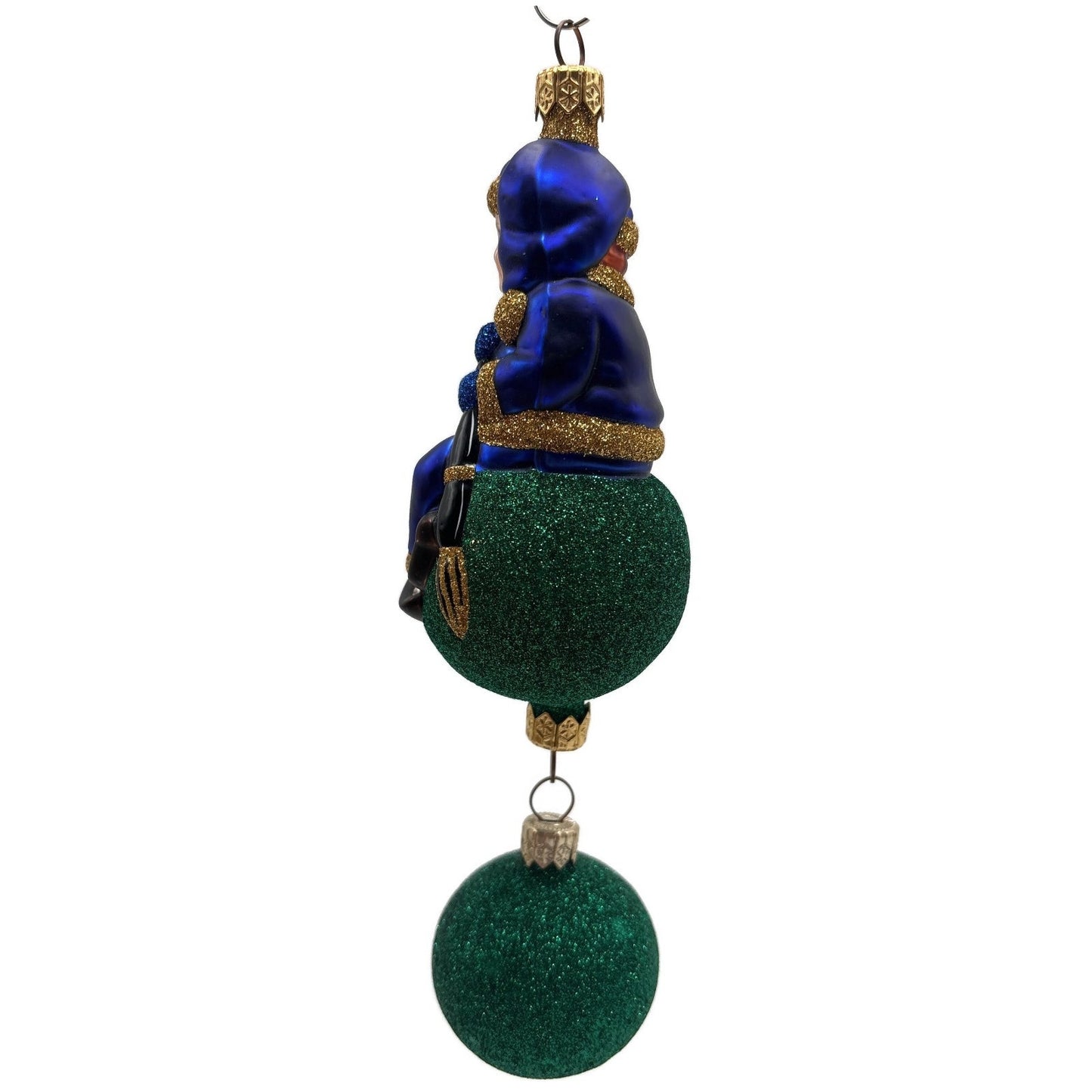Patricia Breen Jingles The Elf Blue Suit Green Ball Christmas Ornament 9900HCB