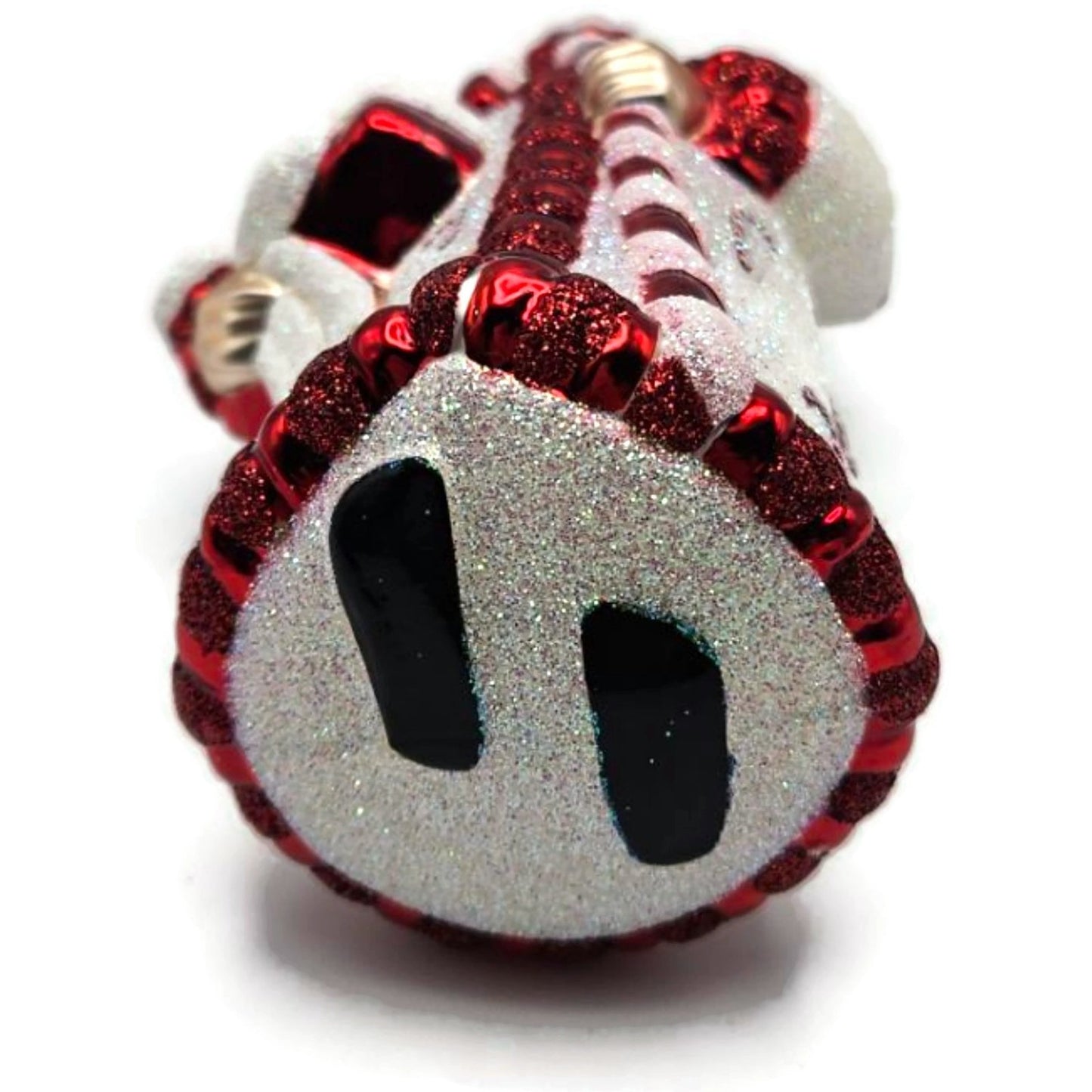 Patricia Breen Candy Cane Claus White Red Glittered Red Trim Christmas Ornament