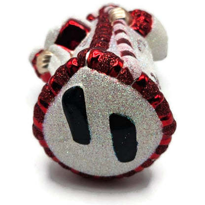 Patricia Breen Candy Cane Claus White Red Glittered Red Trim Christmas Ornament