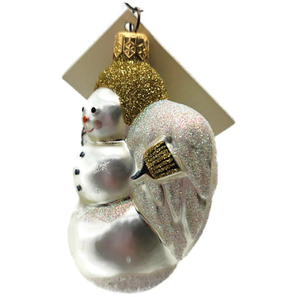 Patricia Breen Angel For Catlin Gold Pearl White Glitter Christmas Tree Ornament