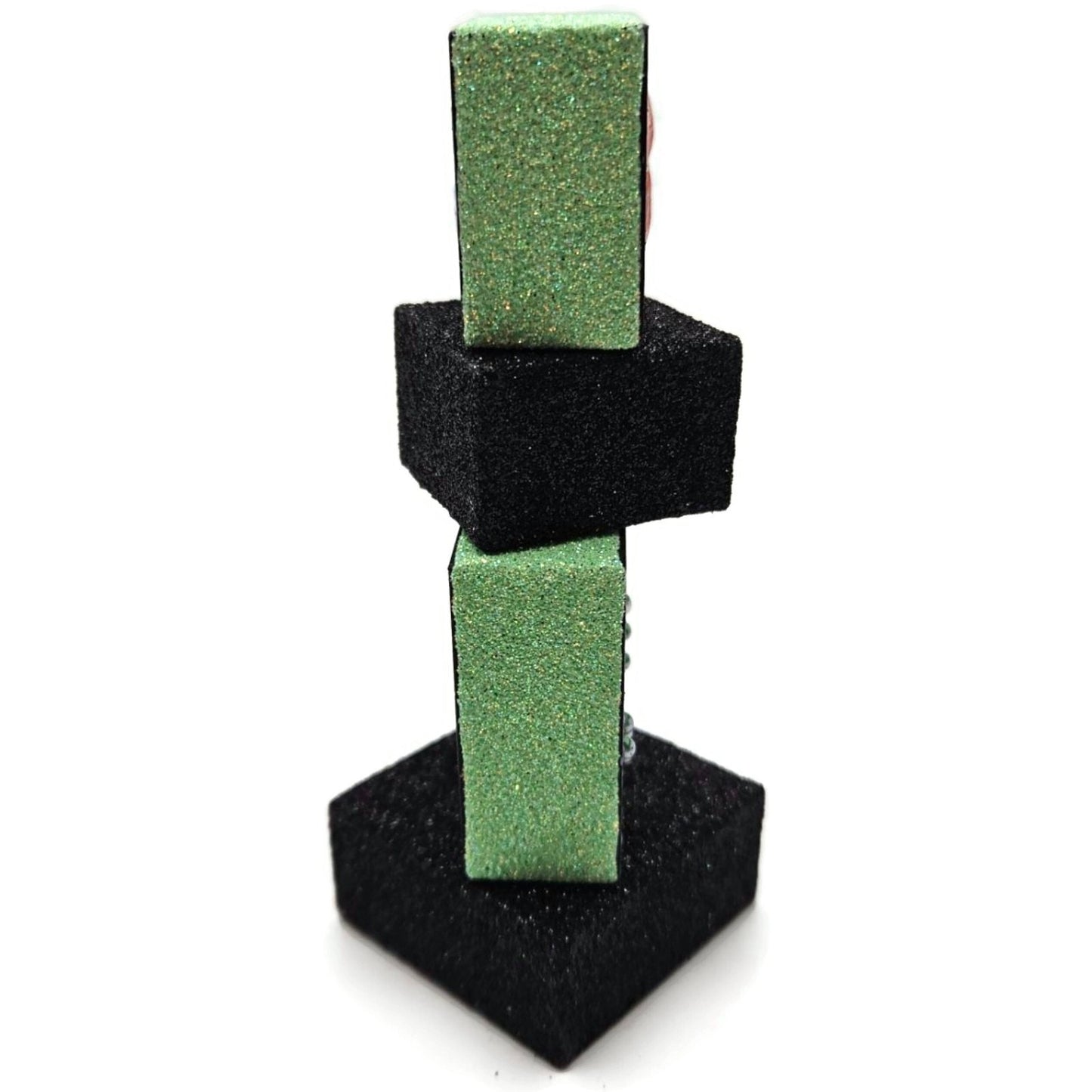 Patricia Breen Presenting Black Floral Blocks Free Standing Christmas Ornament