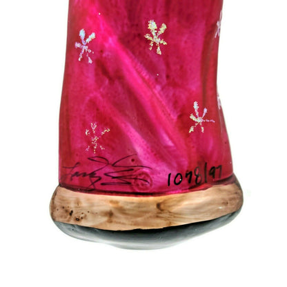 Larry Fraga Santa's List Santa Claus Snowflakes Signed Christmas Tree Ornament
