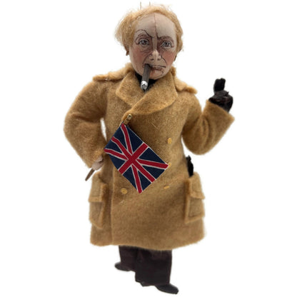 Gladys Boalt Winston Churchill Handcrafted Fabric Christmas Tree Ornament Signed