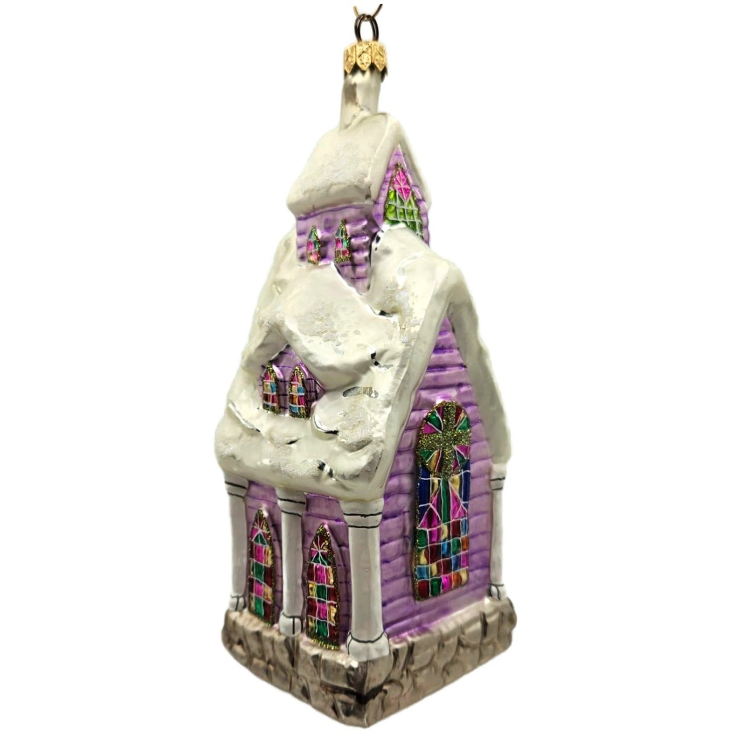 Christopher Radko Midnight Blessings Church Christmas Tree Ornament 99-382-0