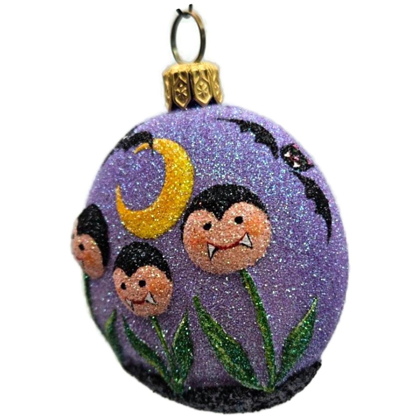 Patricia Breen Dracula's Garden Purple Glass Halloween Christmas Ornament 2558
