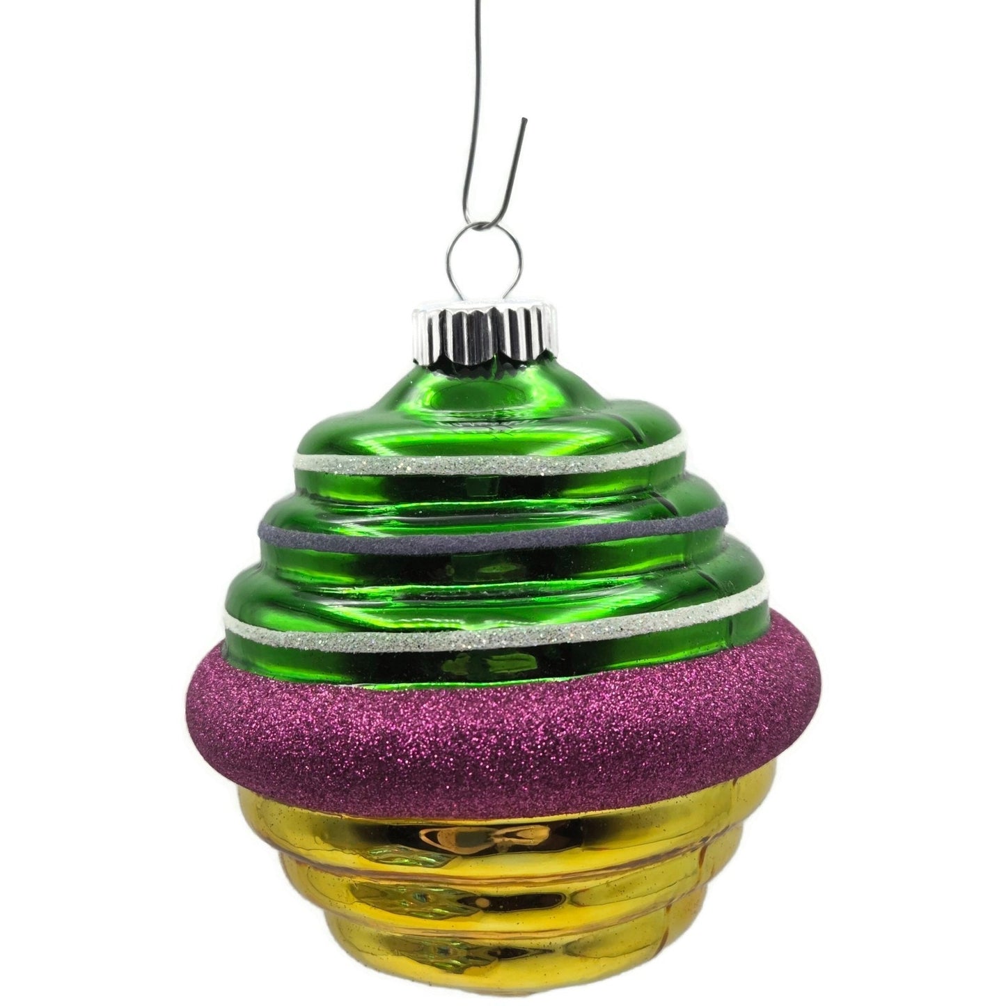 Christopher Radko Shiny Brite Lantern Reflector Christmas Tree Ornament Set of 6
