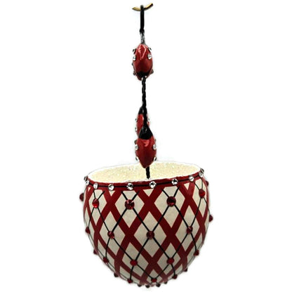 Patricia Breen Spring Basket Ladybugs Red Polka Dot Jeweled Holiday Ornament
