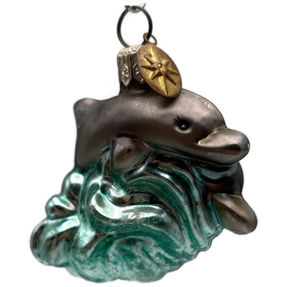 Christopher Radko Dolphin Duo Little Gems Nautical Christmas Ornament 00-510-0