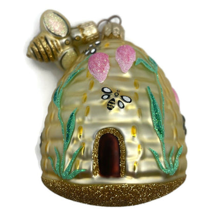 Patricia Breen Wisteria Beeskep Pink Bees Flowers Spring Holiday Tree Ornament