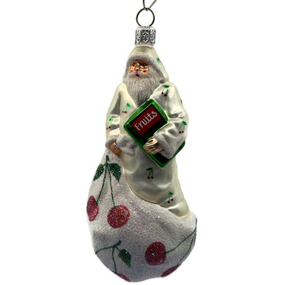Patricia Breen Kris Kringle Market Day Cherries Santa Christmas Ornament 2197