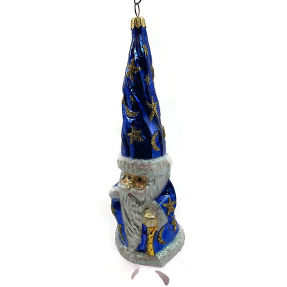 Christopher Radko Magic Munchkin Moon Wizard Blue Star Christmas Ornament 96-240