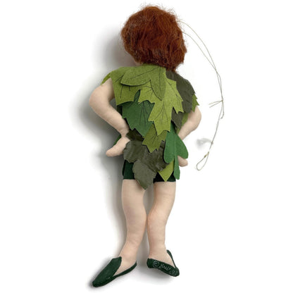Gladys Boalt Peter Pan Green Handmade Fabric Christmas Tree Ornament Signed