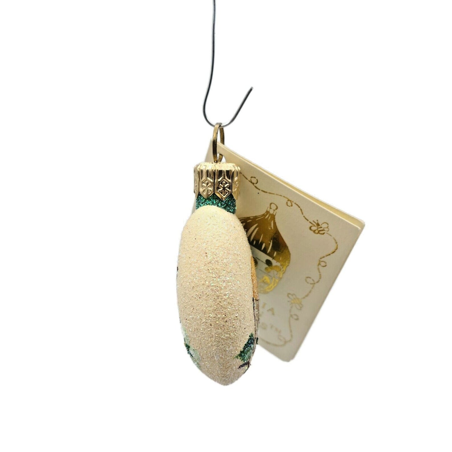 Patricia Breen Anniversary Medallion Spring Peach Basket Christmas Tree Ornament