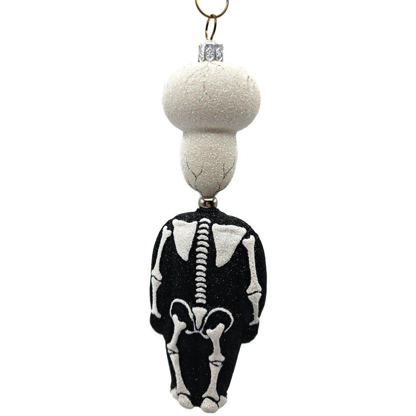 Patricia Breen Kinetic Skelton Black White Skeleton Halloween Christmas Ornament
