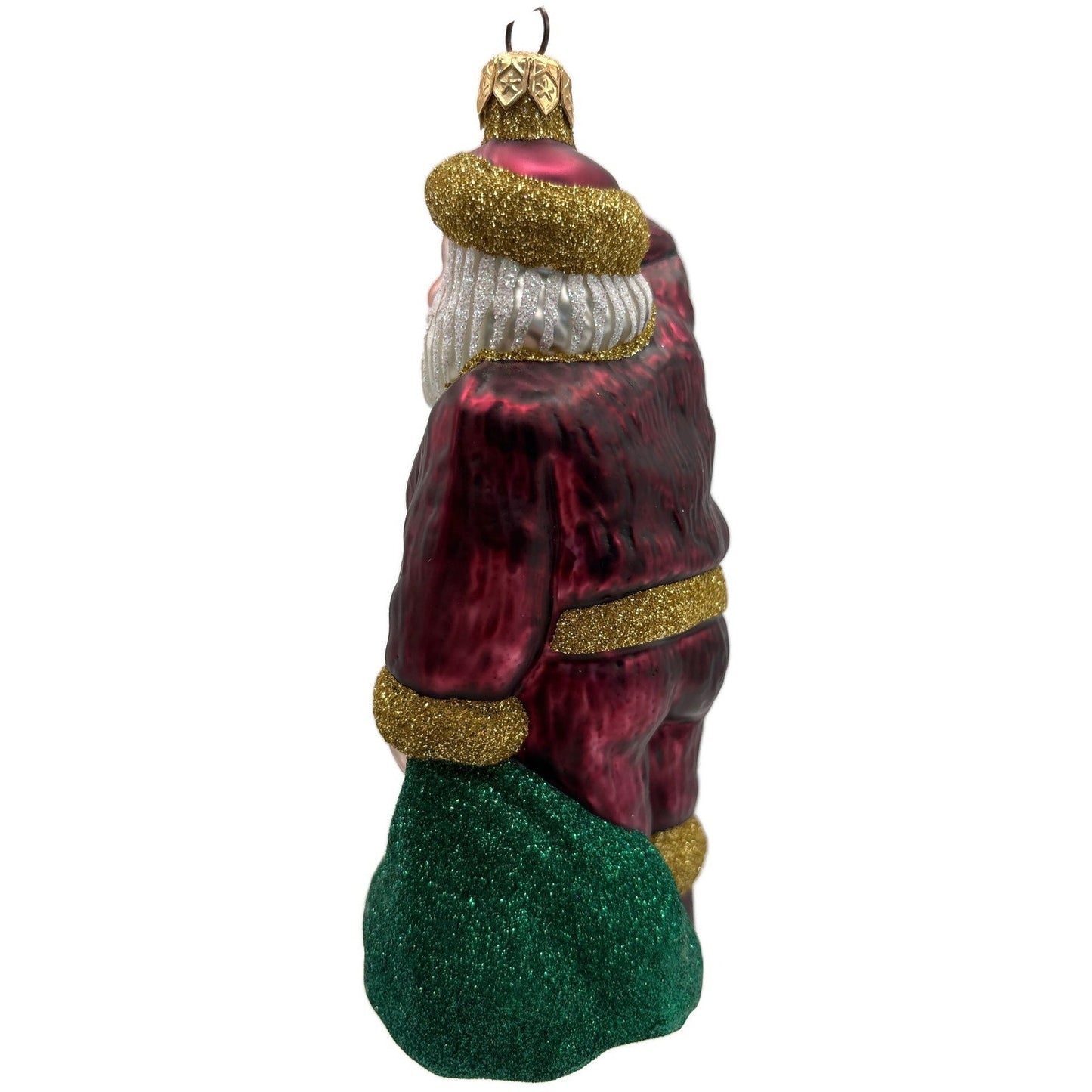 Patricia Breen A Santa For Thomas Bordeaux Green Sack Christmas Tree Ornament